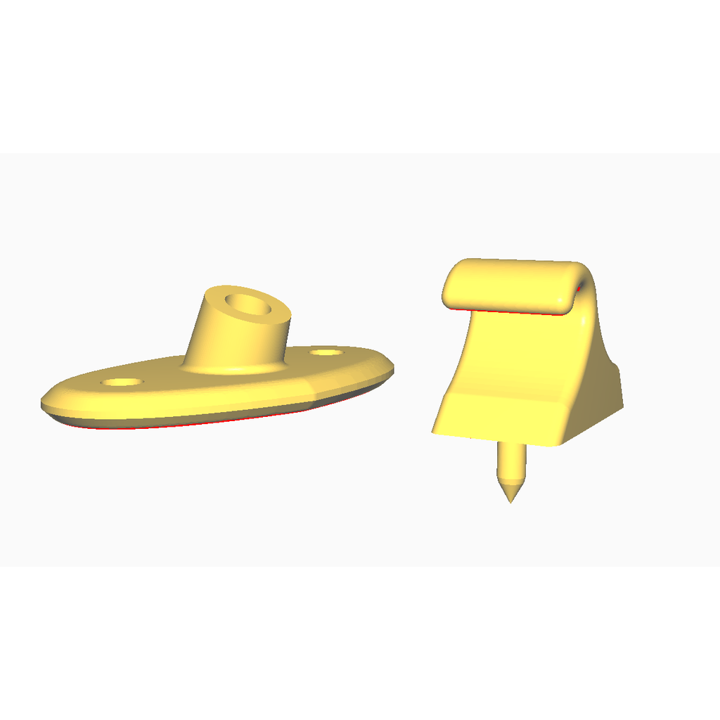 Sunvisor bracket and clip plastics for 1983 Toyota Celica