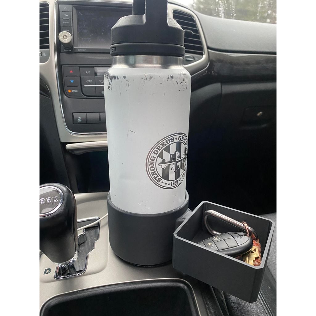 Cup holder adapter for Yeti bottle for 2011 Jeep Grand Cherokee