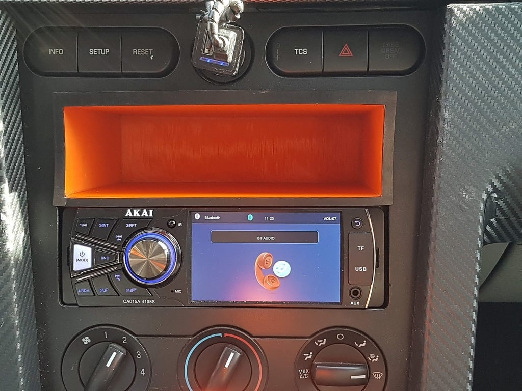 2DIN to 1DIN Radio Adapter with Case for 2005 Ford Mustang