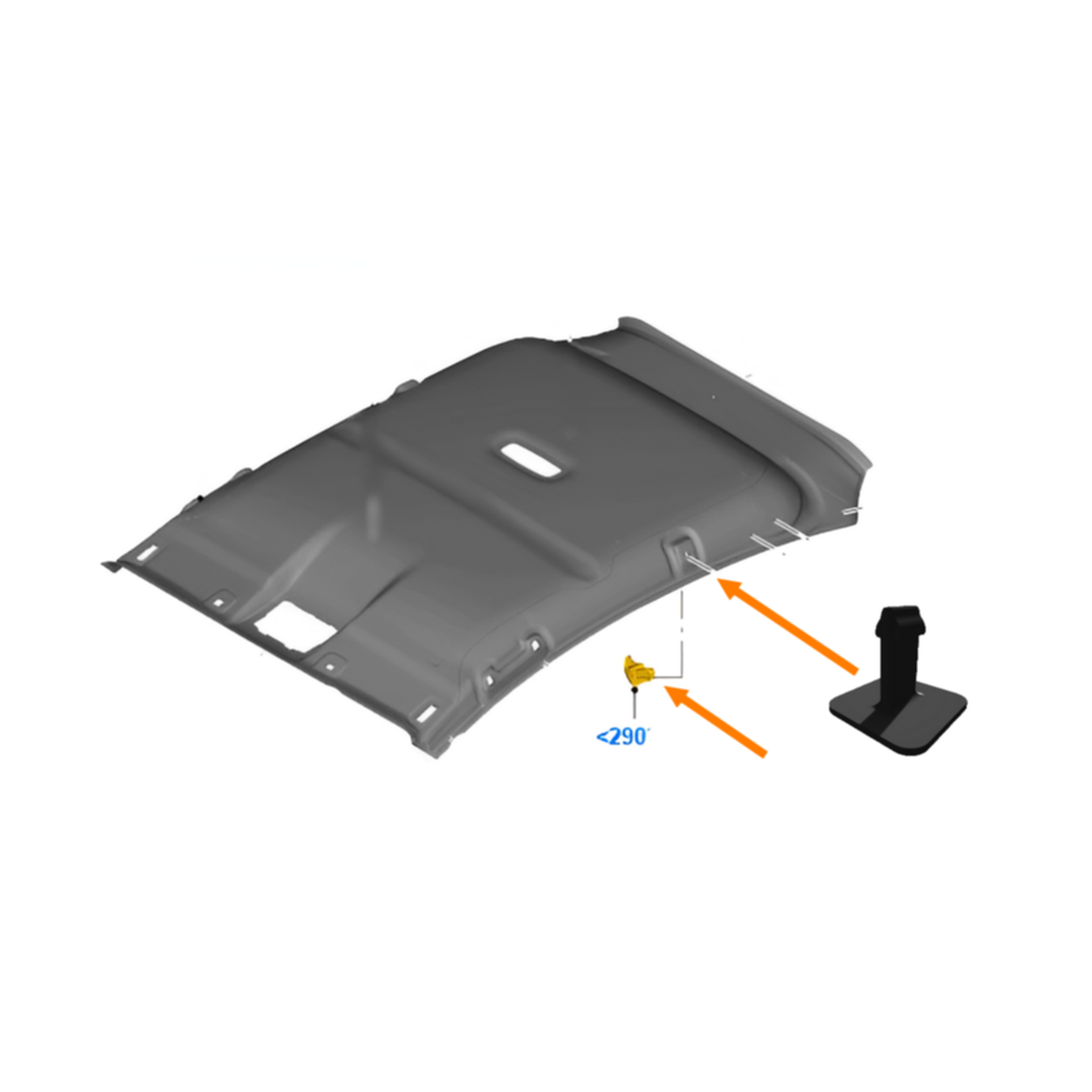 Headliner Rear Side Pin Hook Replacement for 2003 Ford Fiesta
