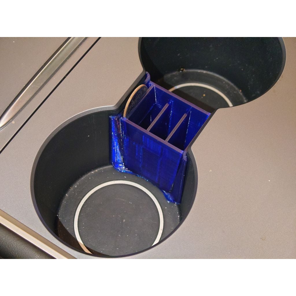 Cupholder Divider and Storage for 2021 Tesla Model 3