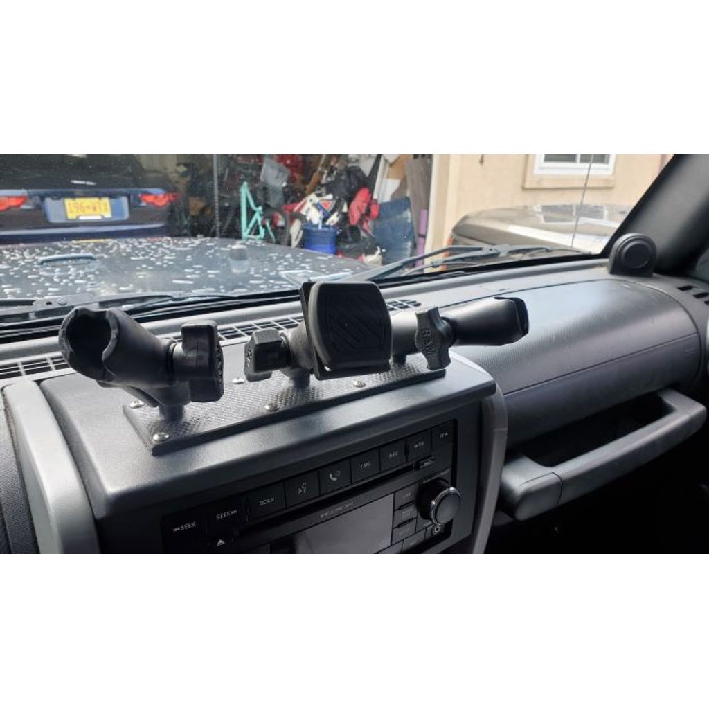 Triple Dash RAM Mount for 2007 Jeep Wrangler