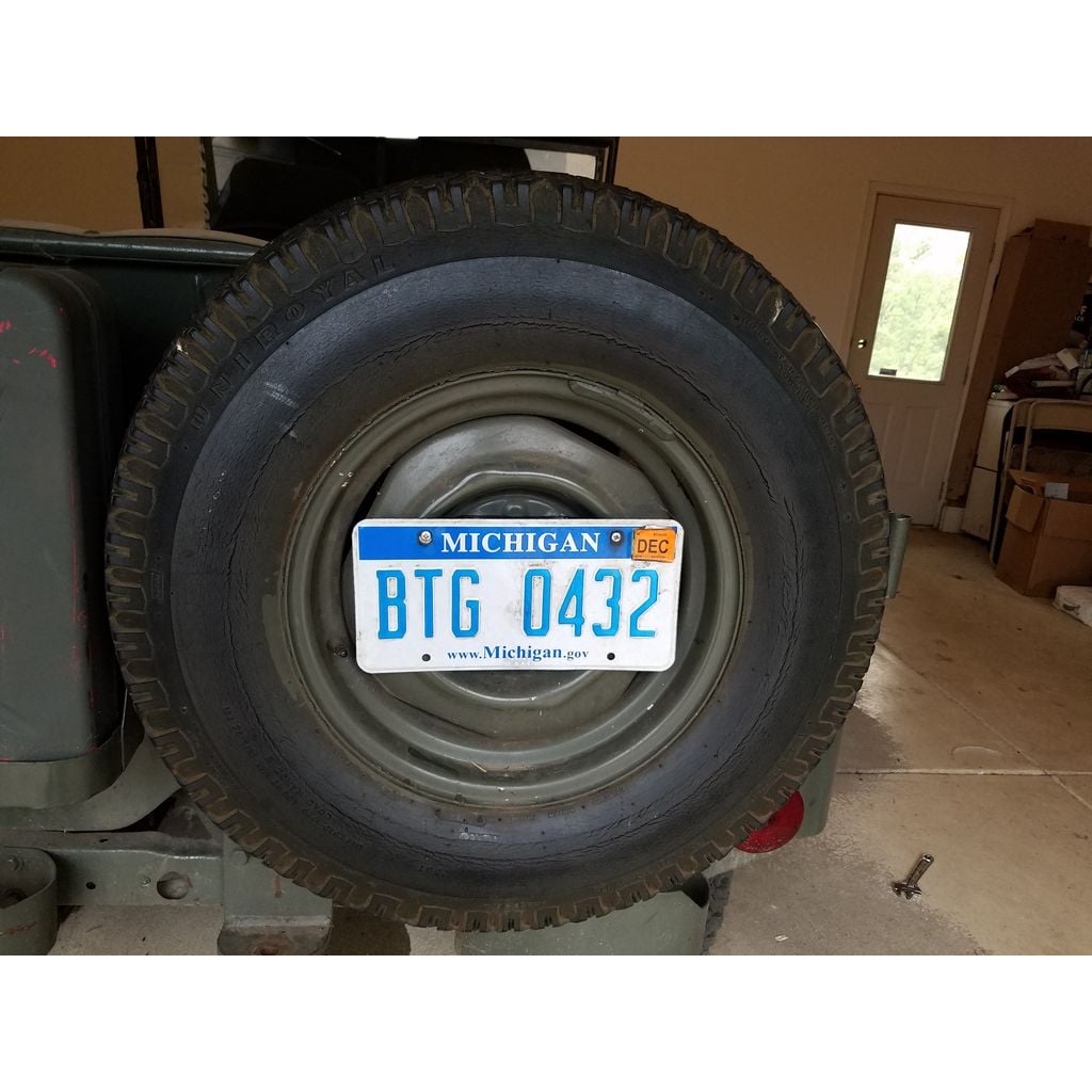 Spare Tire License Plate Holder for 1947 Willys Jeep