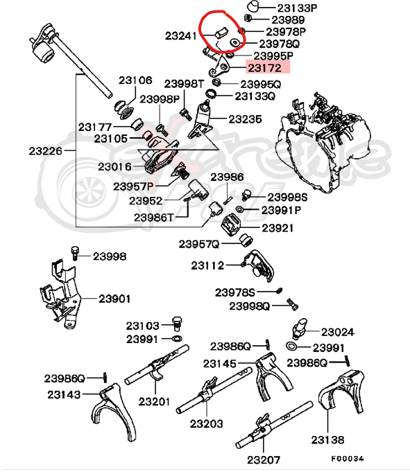 5-Speed Gear Select Lever Shoe